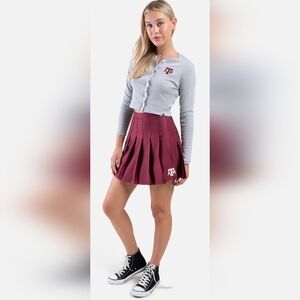 Texas A&M Aggies maroon pleated tennis skirt with built in shorts women'…